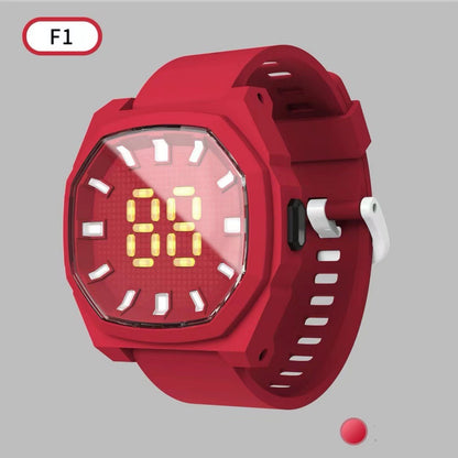 Reloj deportivo digital LED electrónico F1 Square 3D para niños