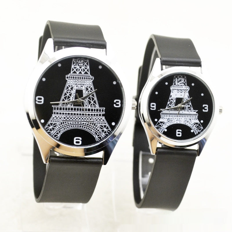 Reloj de pareja de moda Paris Tower