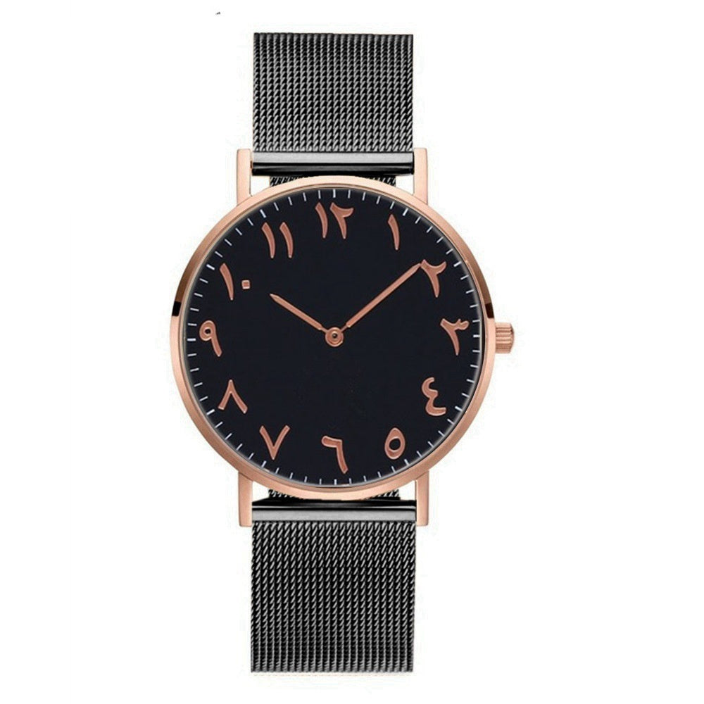 Relojes de cuarzo de alta gama para hombres y mujeres con correa de acero inoxidable