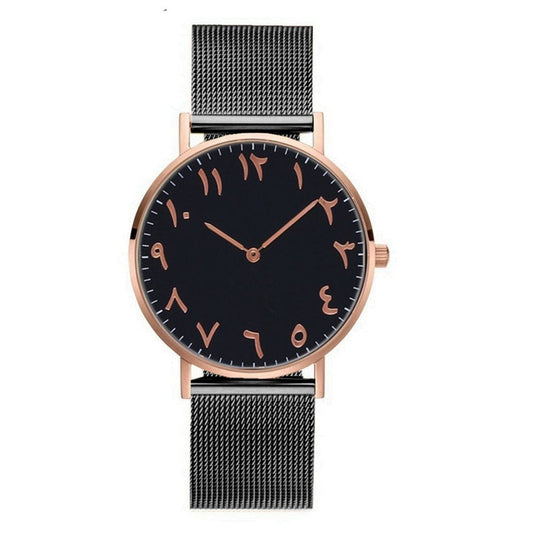 Relojes de cuarzo de alta gama para hombres y mujeres con correa de acero inoxidable