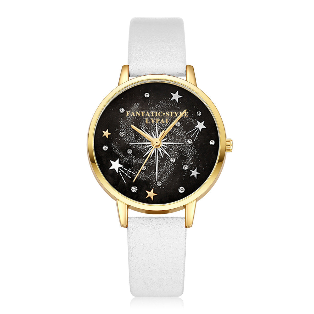 Conjunto combinado de pulsera y reloj para mujer con diseño de cielo estrellado