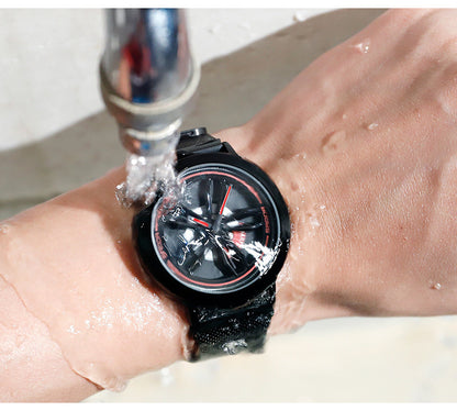 Sanda car wheel quartz watch