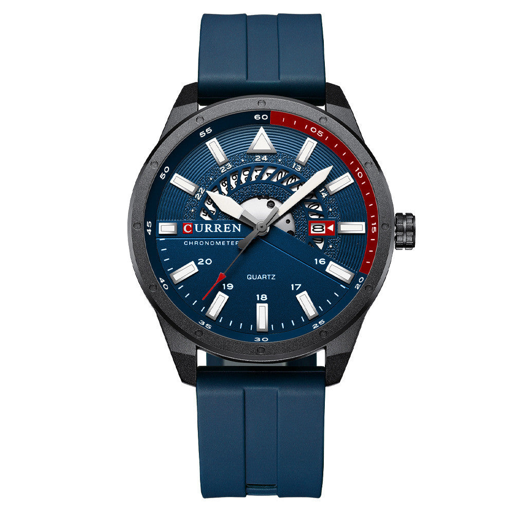 Reloj de cuarzo con cinta informal de moda para hombre
