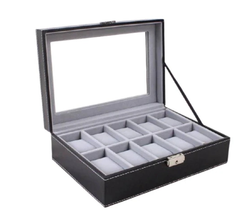 Watch Storage Display Box Transparent Wood