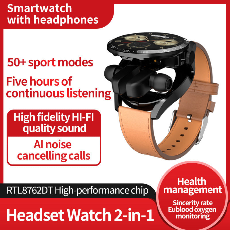 Reloj inteligente 2 en 1 con auriculares Bluetooth