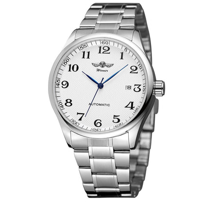 Reloj de negocios para hombre de acero inoxidable simple y moderno