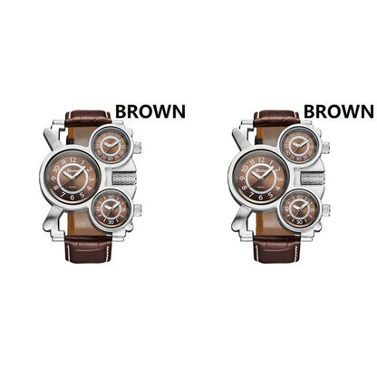 OULM ou Lei foreign trade dual-movement genuine leather men's watch outdoor sports thermometer compass quartz watch wholesale