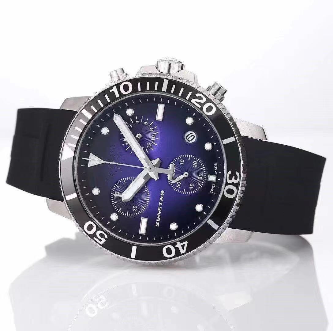 Men's 6-pin Quartz Second Running Talking Watch