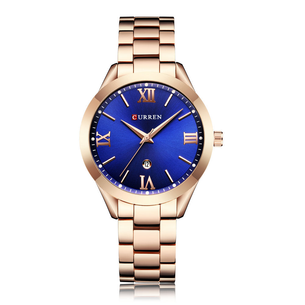 Reloj CURREN 9007 de oro rosa para mujer, relojes de cuarzo para mujer, relojes de pulsera de lujo de primera marca para mujer, reloj femenino