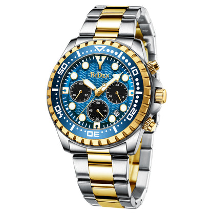Multifunctional Men's Steel Belt Foreign Trade Fashion Trend Watch