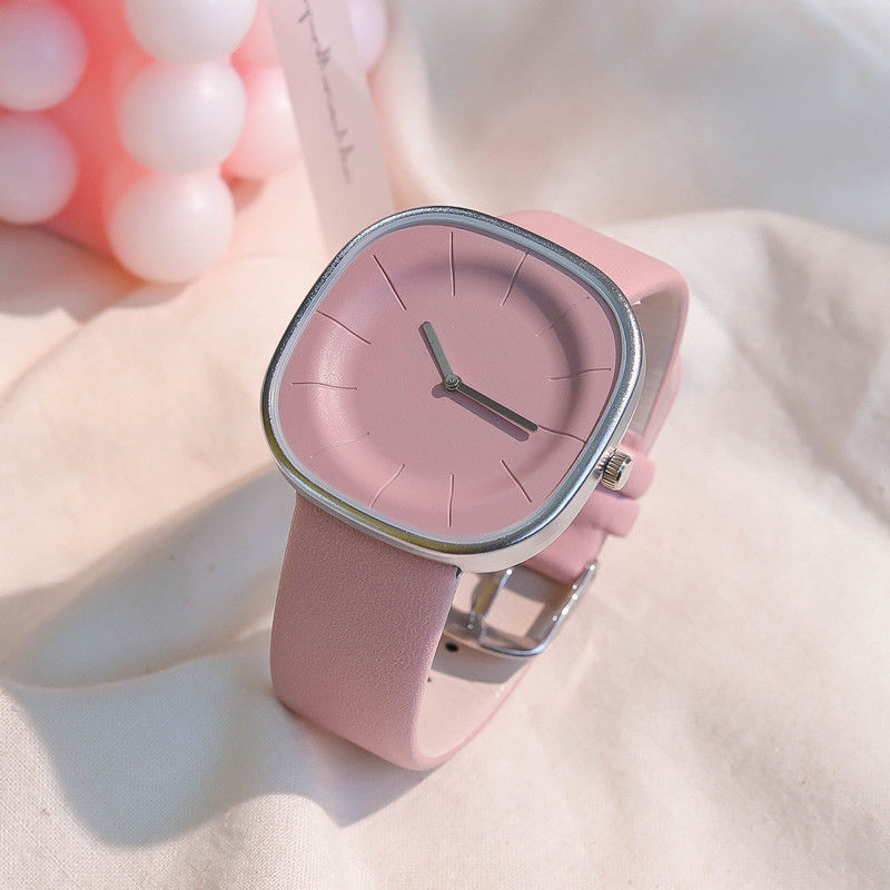 Reloj de diseño minimalista coreano para mujer, reloj de pareja de moda creativa y atractiva, de estilo nicho popular, de estilo transfronterizo