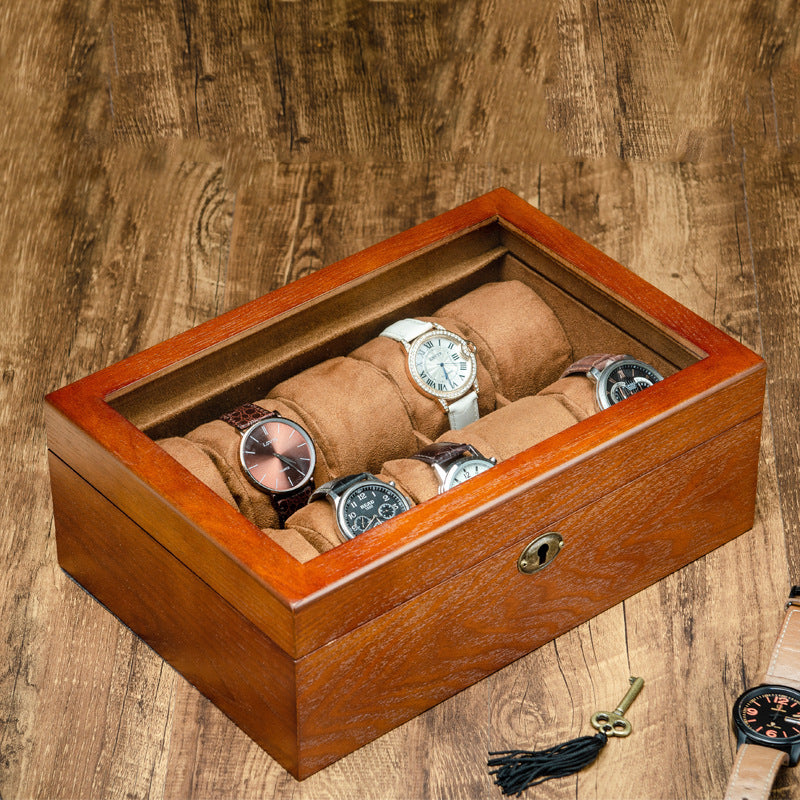 European Style Wooden Watch Bracelet Storage Box