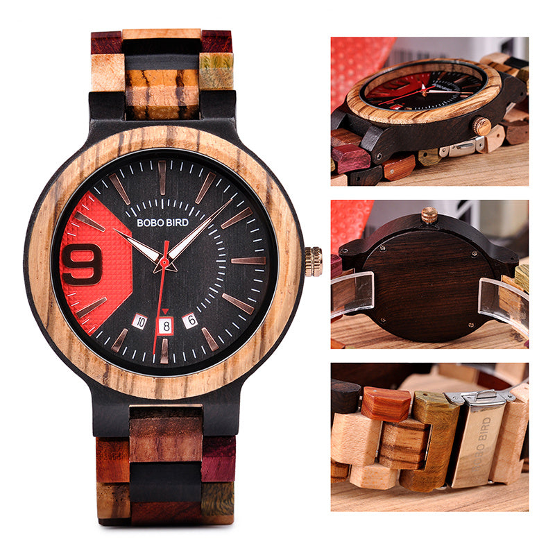 Reloj de madera para hombre