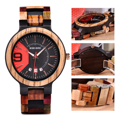 Reloj de madera para hombre