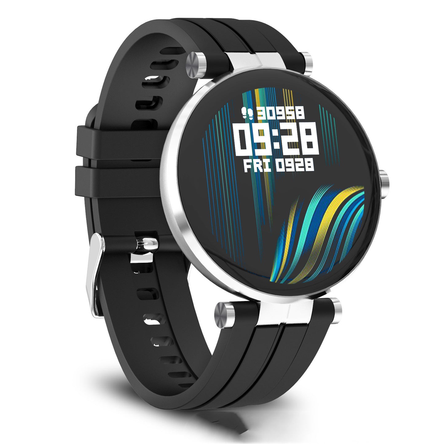 Reloj inteligente pulsera de presión arterial deportes monitoreo del ritmo cardíaco podómetro impermeable