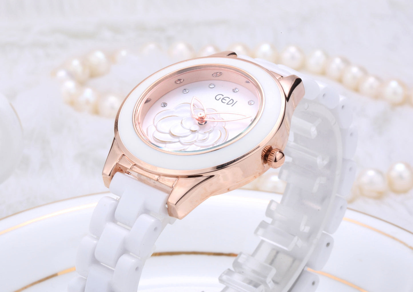 Trendy Fashion Waterproof Ladies Ceramic Watch