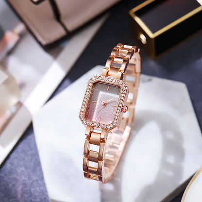 Reloj de mujer con diamantes de imitación, compacto y temperamental