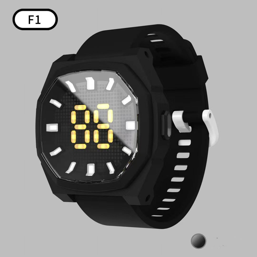 Reloj deportivo digital LED electrónico F1 Square 3D para niños