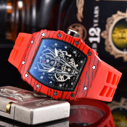 Watch Barrel-shaped Hollowed Fashion Business Quartz Watch Single Calendar Watch