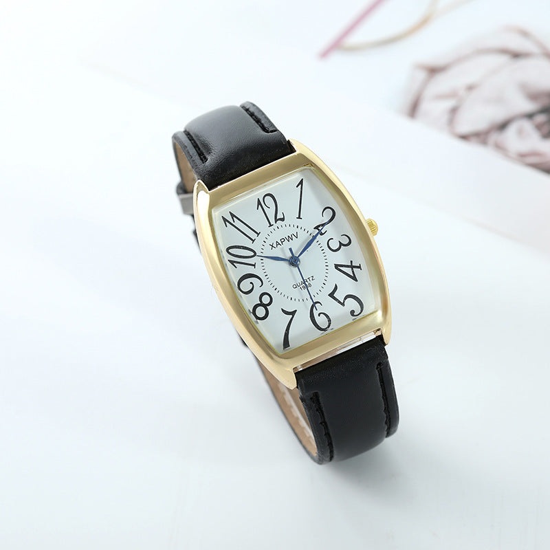 Reloj de moda con cinturón cuadrado para niñas