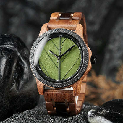 BOBO BIRD 2024 relojes para hombre más nuevos, relojes de cuarzo con diseño de patrón de hoja, soporte personalizado OEM, envío directo