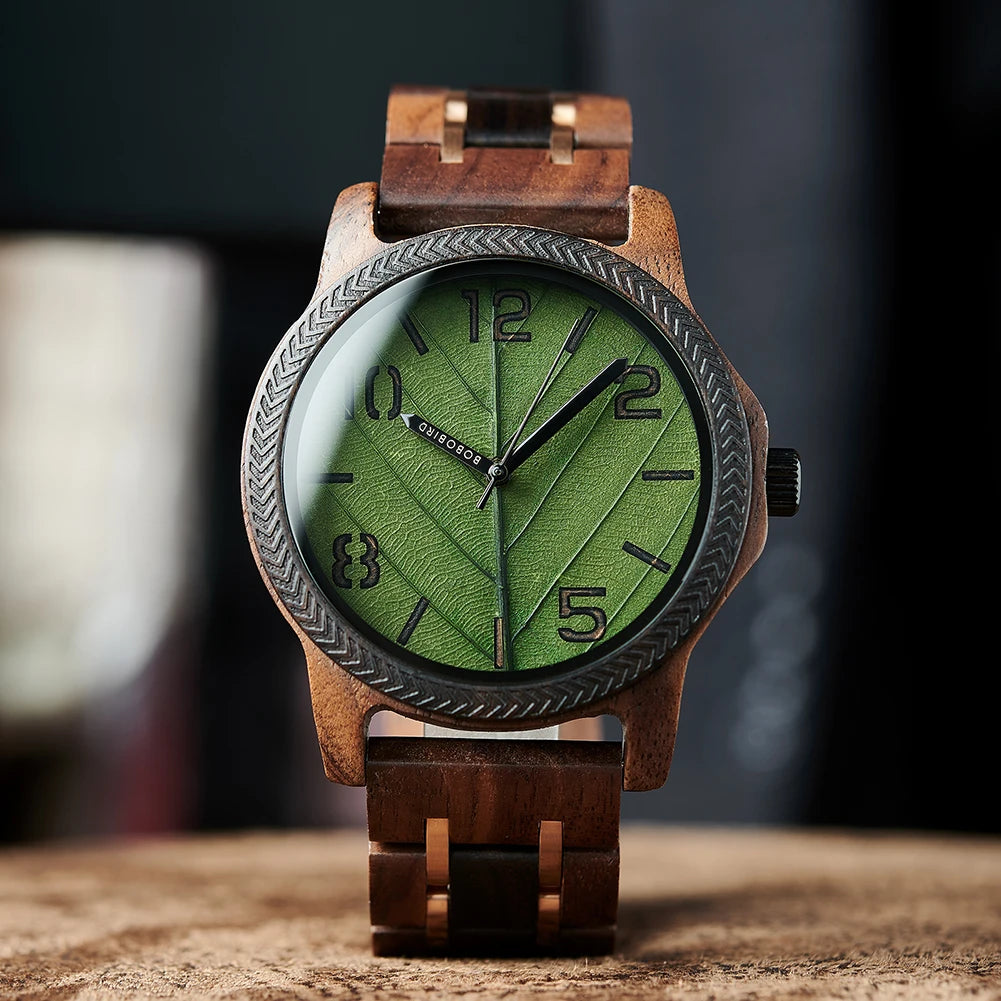 BOBO BIRD 2024, los relojes más nuevos para hombres, diseño de hojas y relojes de cuarzo con pantalla Digital, soporte OEM personalizado, triangulación de envíos