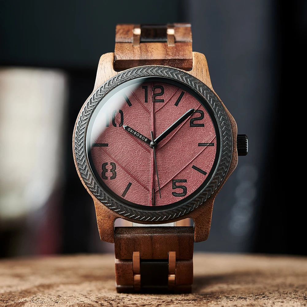 BOBO BIRD 2024, los relojes más nuevos para hombres, diseño de hojas y relojes de cuarzo con pantalla Digital, soporte OEM personalizado, triangulación de envíos