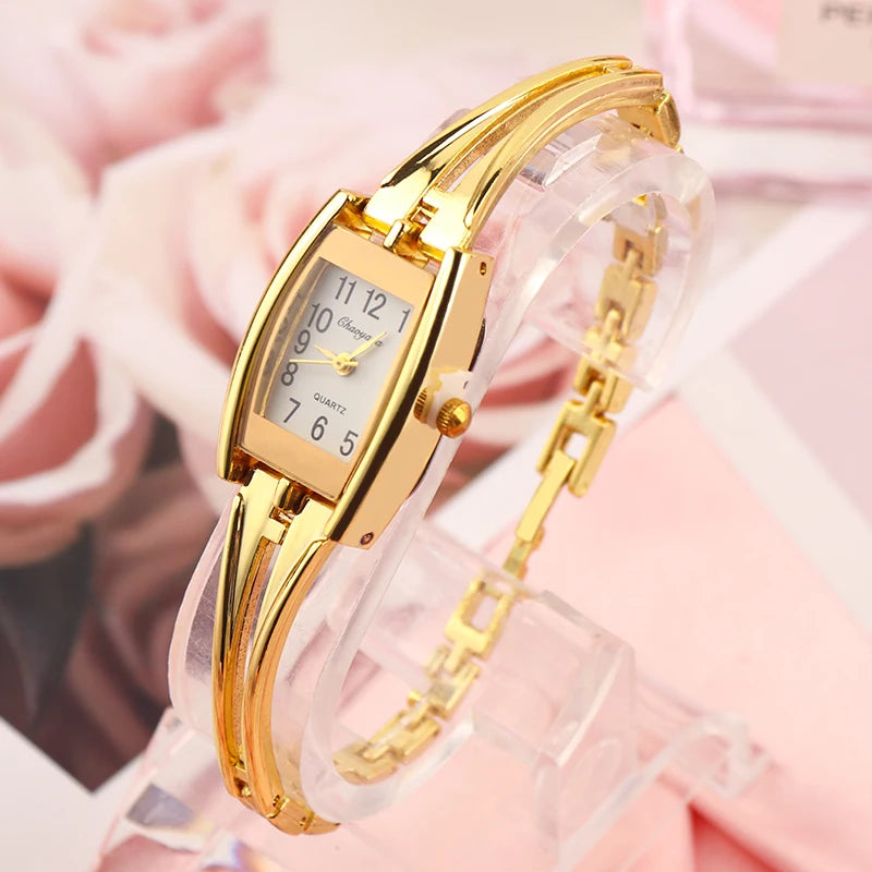 El más nuevo Reloj de pulsera para Mujer, pulseras de moda de acero inoxidable, relojes para Mujer, Reloj de cuarzo para Mujer, relojes para Mujer