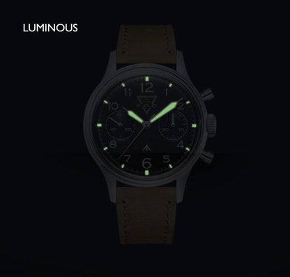 Merkur-relojes cronógrafo para hombre, pulsera mecánica de viento Manual de piloto de lujo, zafiro deportivo, resistente al agua hasta 30M, luminoso, ST2901