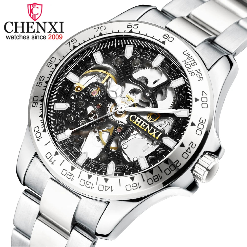 CHENXI Luxury Watch Men Business Automatic Luminous Clock Tourbillon waterproof Mechanical Watches Top Brand Relogio Masculino