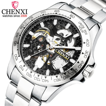 CHENXI, reloj de lujo para hombre, reloj luminoso automático de negocios, Tourbillon, relojes mecánicos resistentes al agua, marca superior, reloj Masculino