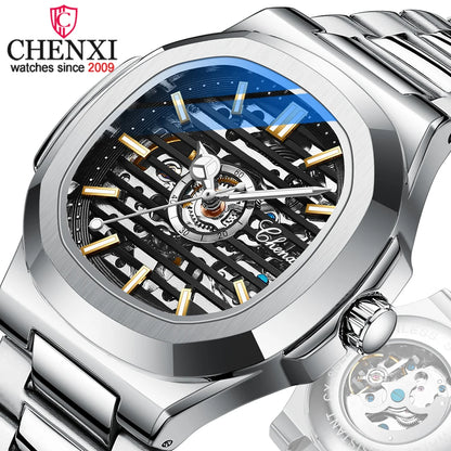 CHENXI New 2024 Men Mechanical Watch Top Brand Luxury Full Steel Automatic Watch Sport Waterproof Watch Men relogio masculino