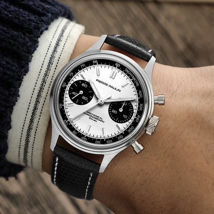 MERKUR-relojes cronógrafo para hombre, de lujo, con diseño de Panda, piloto, cuerda a mano, mecánico, C3, luminoso, resistente al agua, ST2901