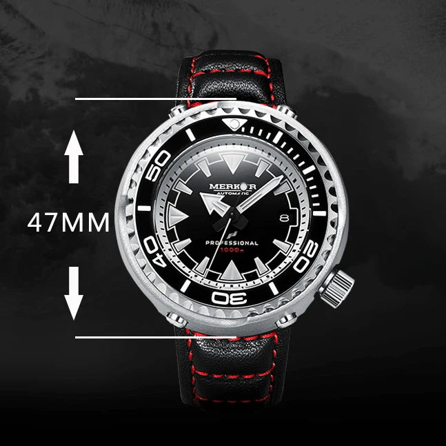 MERKUR relojes de buceo para hombre reloj de pulsera mecánico automático militar de atún deporte C3 luminoso 1000M bisel de cerámica impermeable NH35