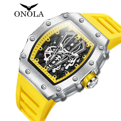 ONOLA Top marca de moda para hombre reloj de cuarzo deportivo resistente al agua relojes masculinos reloj de lujo reloj de vestir para hombre