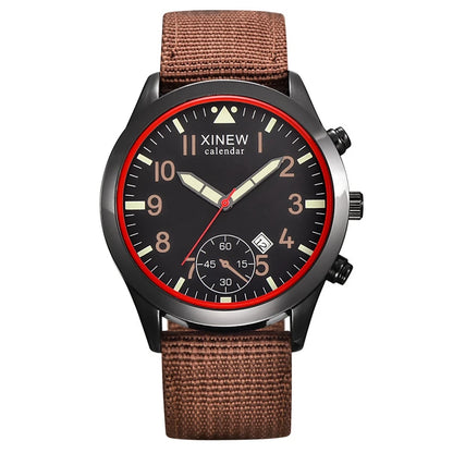 Relojes de moda para hombre XINEW, relojes deportivos para hombre, relojes de pulsera de cuarzo con Esfera luminosa, relojes de pulsera Cavans, reloj mannen horloge para hombre