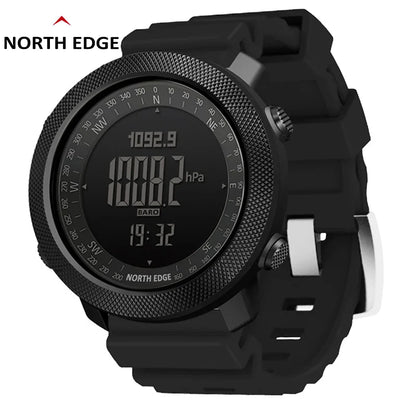 NORTH EDGE Reloj inteligente para hombre, reloj militar del ejército, brújula, altímetro, barómetro, podómetro, reloj inteligente Digital resistente al agua hasta 50m