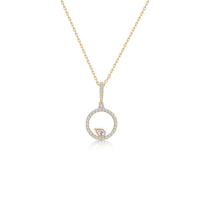 New Pendants Stylish Circle Necklace Rose Gold S925 Silver Chain Necklace For Women Fine Jewelry