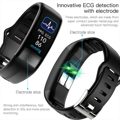 P11 Plus Smart Watch Men Fitness Bracelet Smart Band ECG PPG SpO2 Women Smartwatch Body Temperature Blood Pressure P11 Wristband