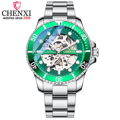 CHENXI, reloj mecánico automático de acero inoxidable para hombre, reloj de negocios resistente al agua, reloj mecánico para hombre, reloj Masculino