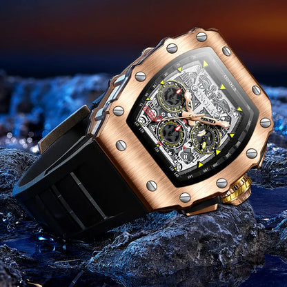 ONOLA, relojes para hombre de marca superior, reloj de pulsera resistente al agua para hombre, reloj informal deportivo luminoso multifunción de lujo, reloj de cuarzo para hombre