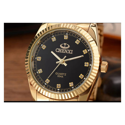 CHENXI Golden Watches for Men Fashion Business Top Brand Luxury Quartz Male Clock Waterproof  Wristwatches Relogio Masculino