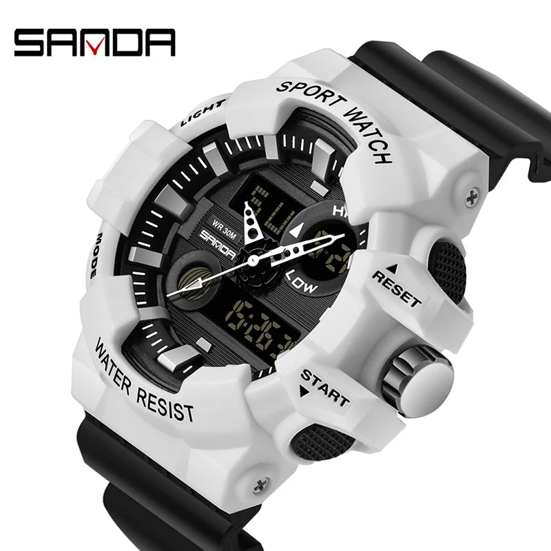 Sanda Sports Men's Watches Luxury Led Digital Military Quartz Watch Men Waterproof G Style Wristwatches Relogio Masculino Clock