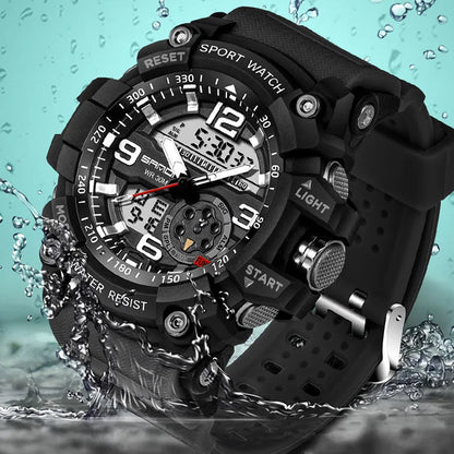 Fashion Sanda  Top Brand Military Waterproof Sport For Mens Watches Luxury Clock Male Dive Saat Relogio Masculino