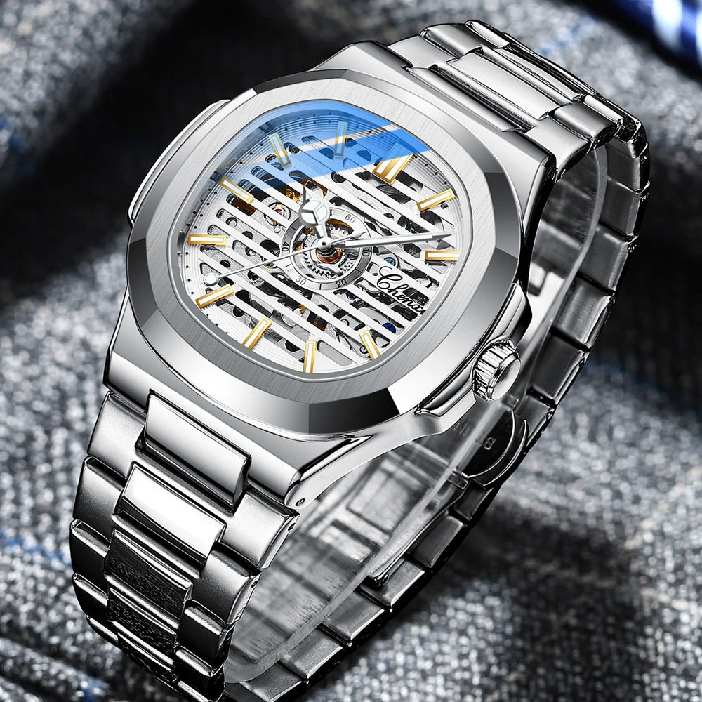 CHENXI New 2024 Men Mechanical Watch Top Brand Luxury Full Steel Automatic Watch Sport Waterproof Watch Men relogio masculino