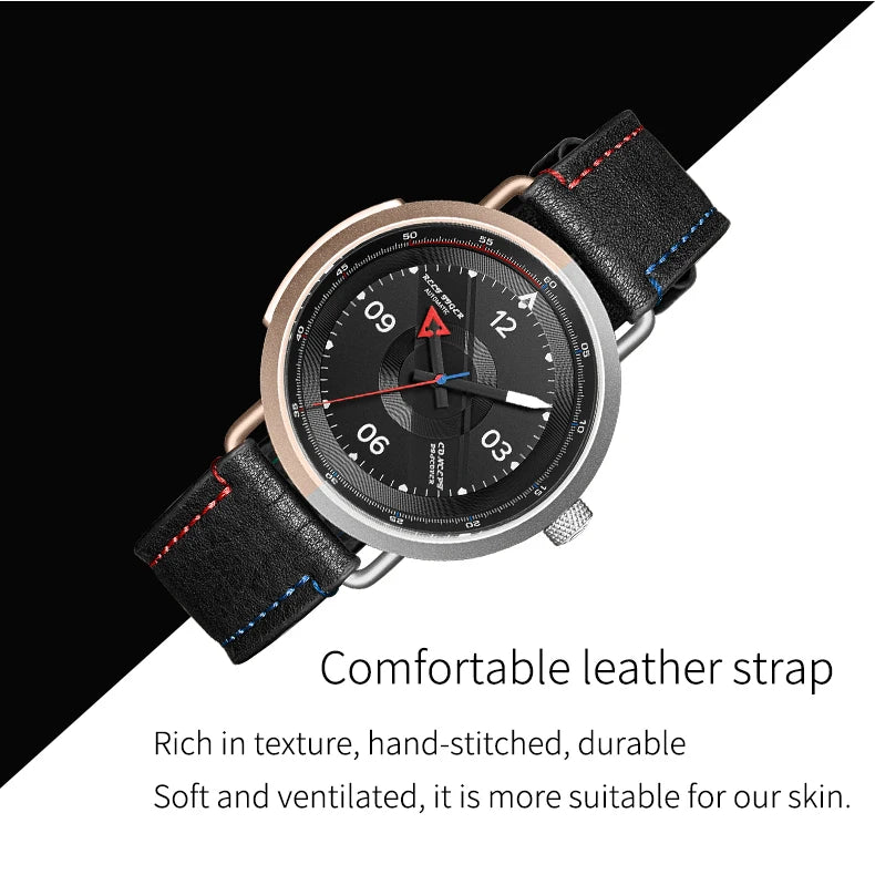 Reef Tiger Mens Automatic Watches Sport Mechanical Wristwatch Military 100m Waterproof Leather Strap Sapphire Mirror RGA9055