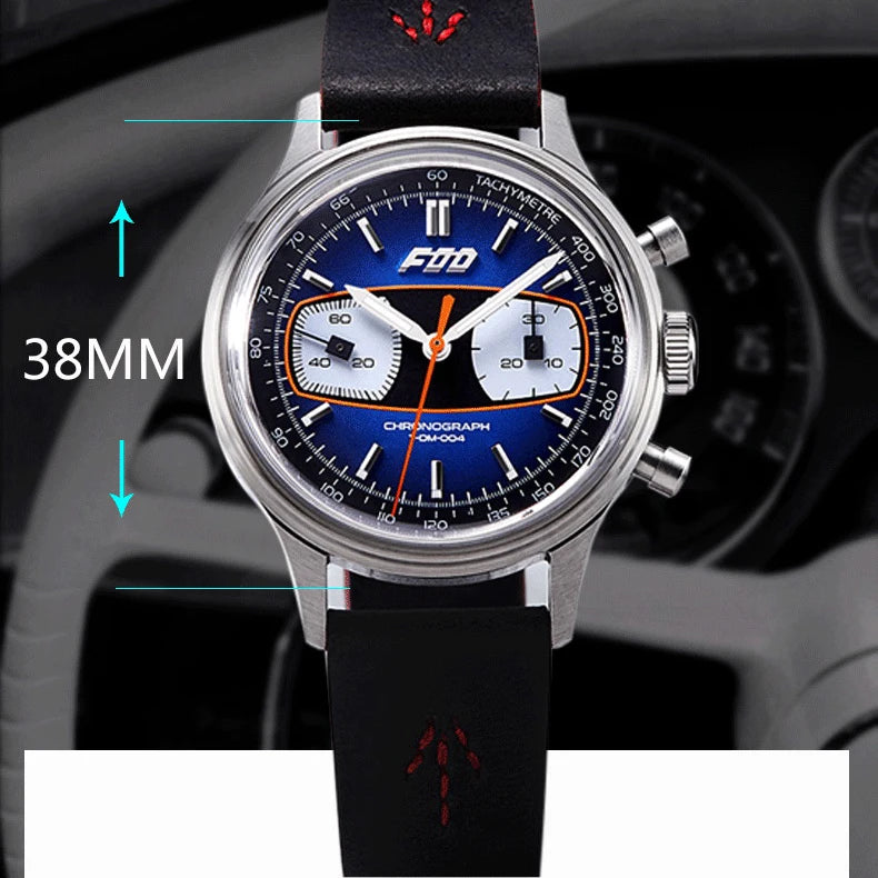 MERKUR-relojes cronógrafo para hombre, reloj de piloto deportivo militar, cuerda a mano, reloj de pulsera mecánico, esfera de carreras impermeable luminosa