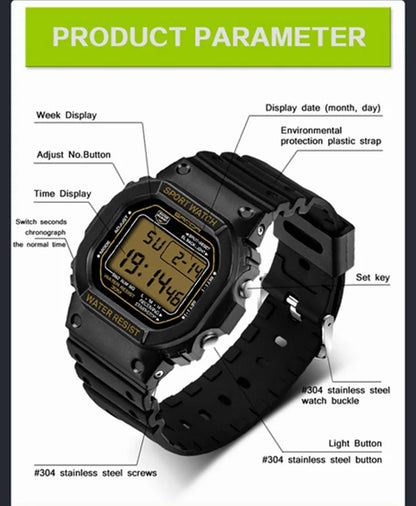 Sanda Fashion Top Brand Professional Sports Watch Men Women Waterproof Military Watches Shock Men's Retro Analog Quartz Digital