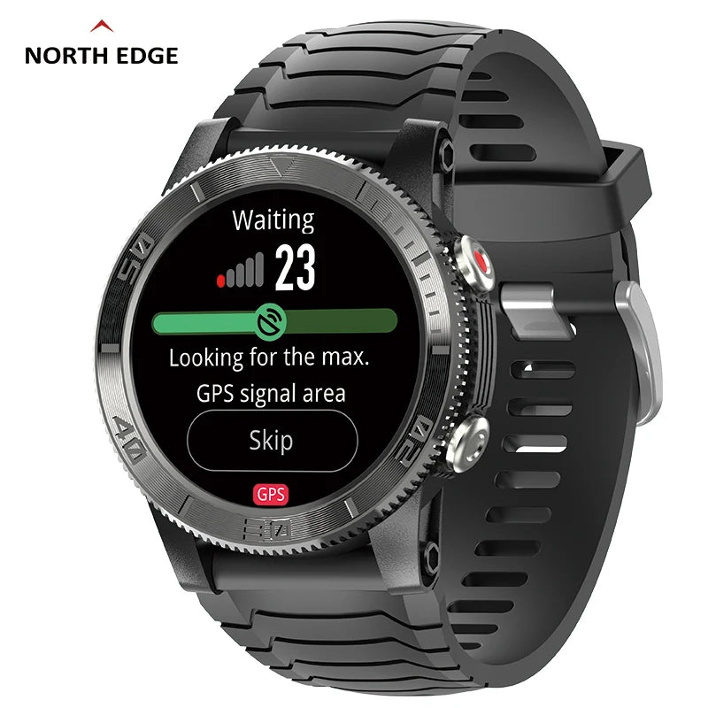 NORTH EDGE X-TREK メンズ スポーツ スマートウォッチ GPS 360*360dpi 心拍数 SpO2 VO2max ストレス 120 スポーツモード スマートウォッチ Android IOS用