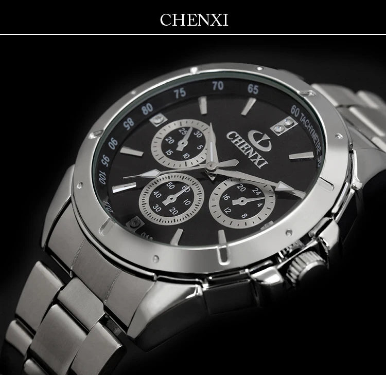 CHENXI Brand Quartz Watch Lover Top Luxury Gold Watches Men Clock Steel Women Wristwatch Couple Quartz-Watches Relogio Masculino